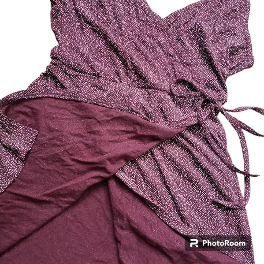NWOT Modal Blend Wrap Mini Dress - Picture 3 of 3